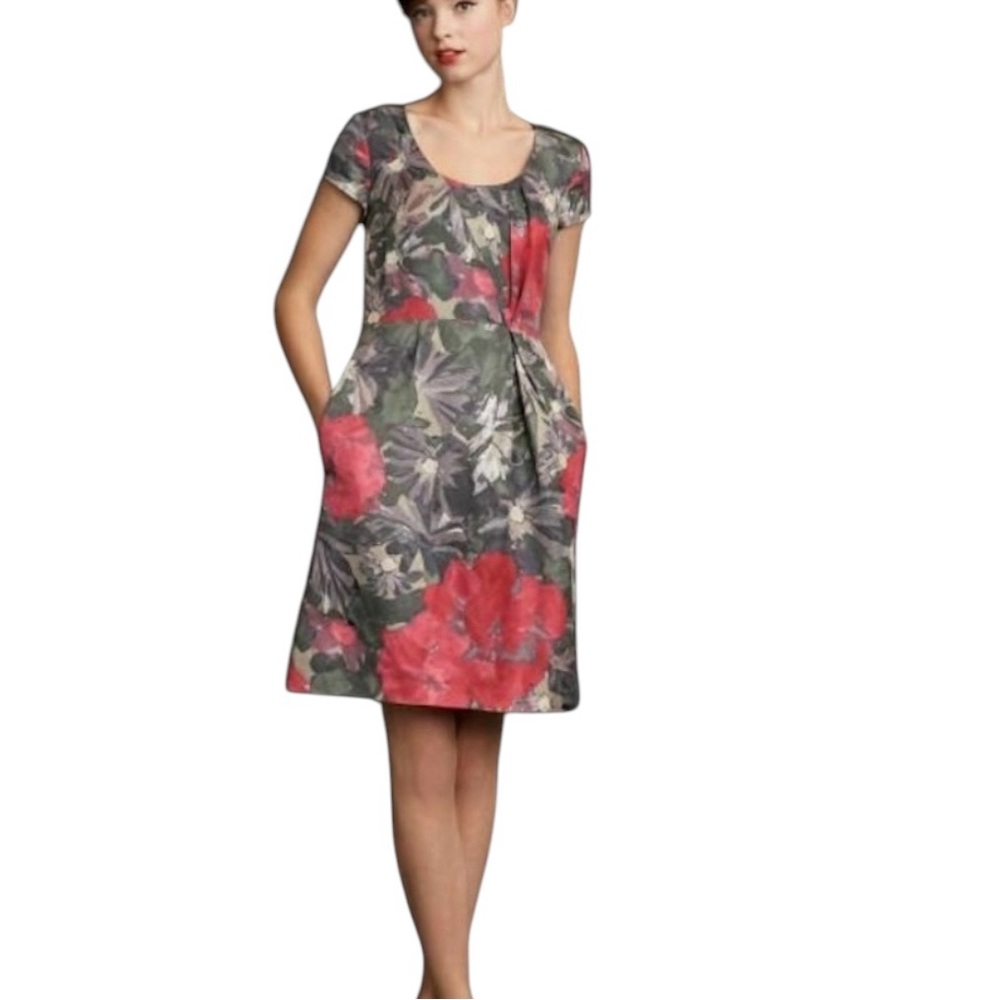 B8- MadMen extra small floral dress size 0 BANANA REPUBLIC